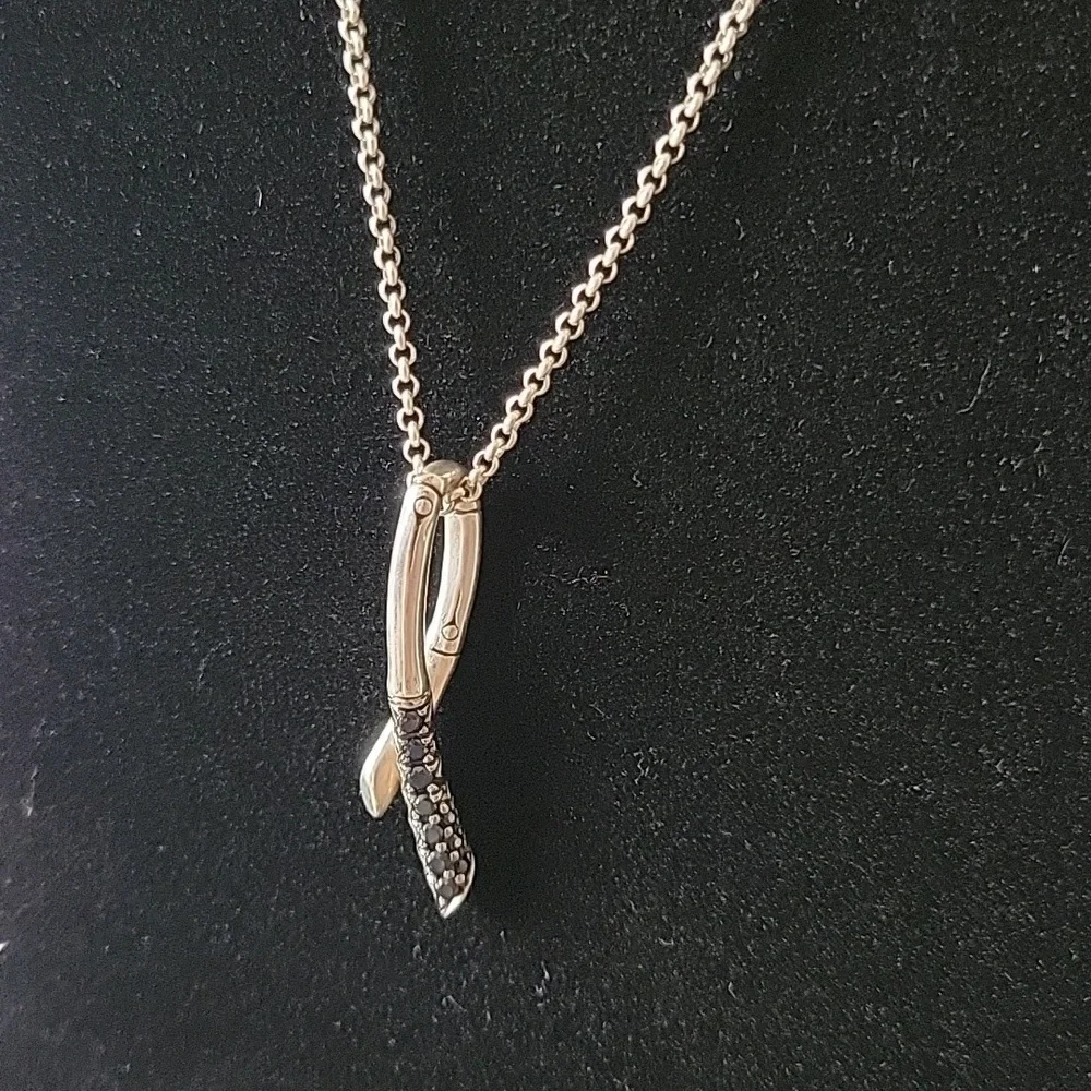 John Hardy Black Sapphire Bamboo Necklace - Picture 6 of 8
